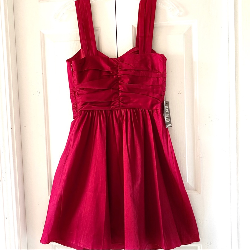 Express Red Sleeveless Party Dress